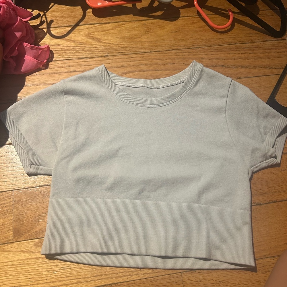 Aria Light Gray Crop Top